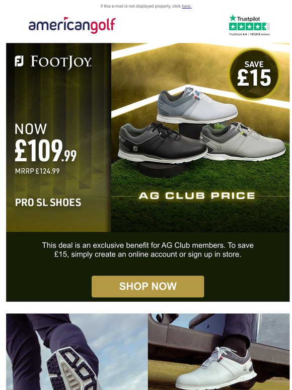 AG Club Price | SAVE £15 FootJoy Pro SL 👟