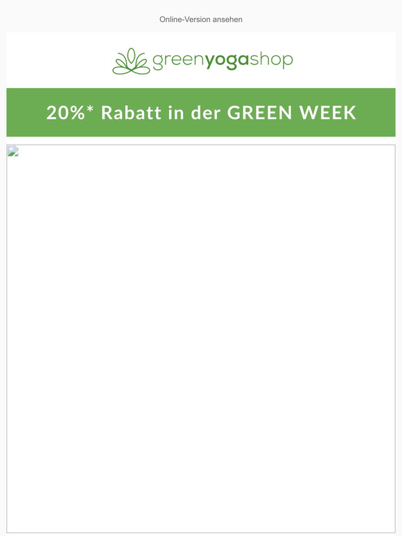 Einladung: LIVE YOGA | GREEN WEEK SALE