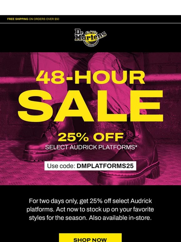 Sale: 25% off select Audrick Platforms 🖤