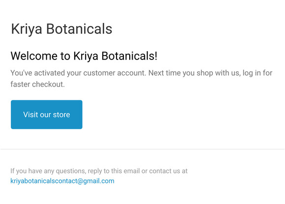 Customer account confirmation