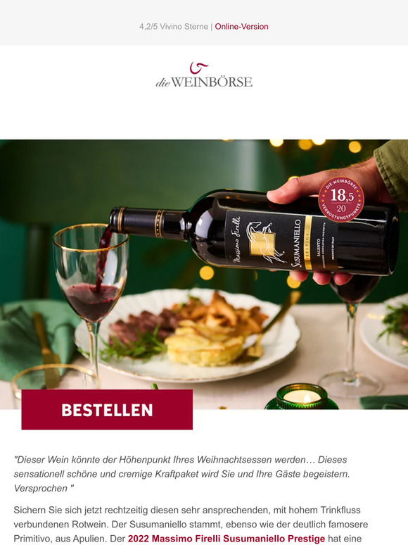 Entdecken Sie diesen Weihnachtswein!