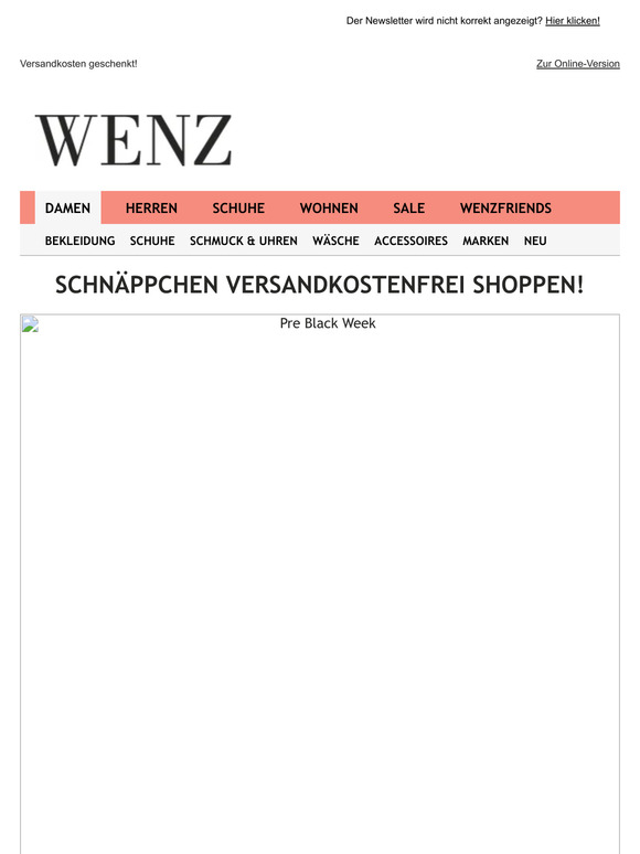 🖤 Pre Black Week: Portofreie Bestellung von Super-Schhäppchen