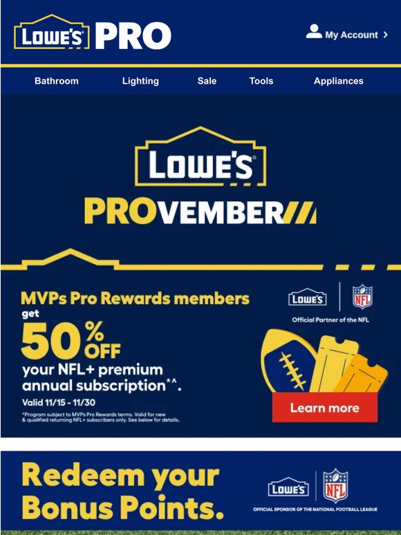 Open for an exclusive offer from the NFL.