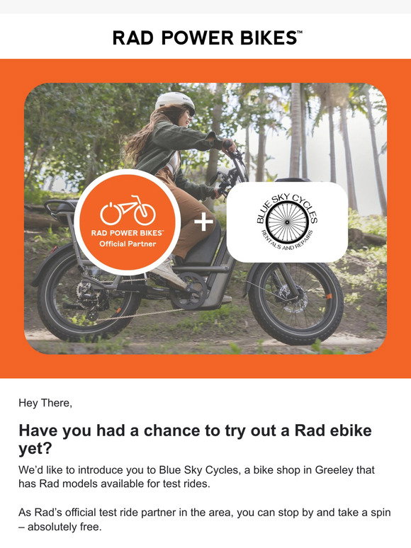 Rad Power Bikes: A new test ride location near you! | Milled