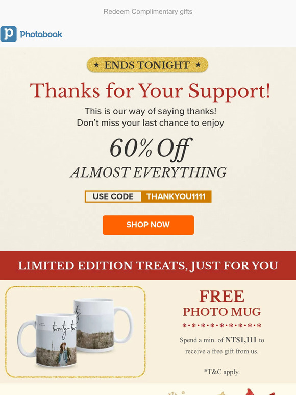 ⏳ Ends Tonight: Enjoy 60% OFF Sitewide