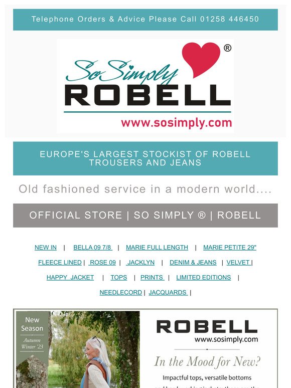 ❓ In the Mood for New? ... | ROBELL ® | Official Site
