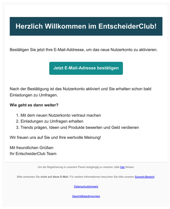 Aktivieren Sie jetzt Ihr neues Nutzerkonto!