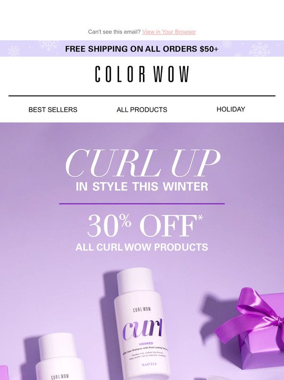 30% OFF Curl Wow 🤯