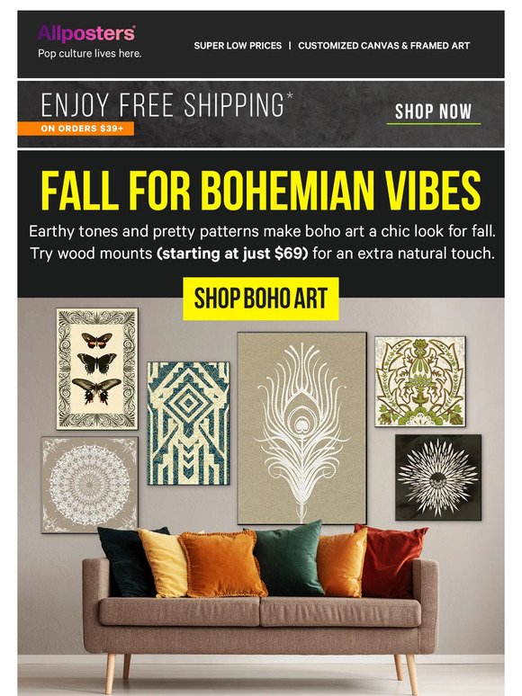 Boho art is perfect for fall