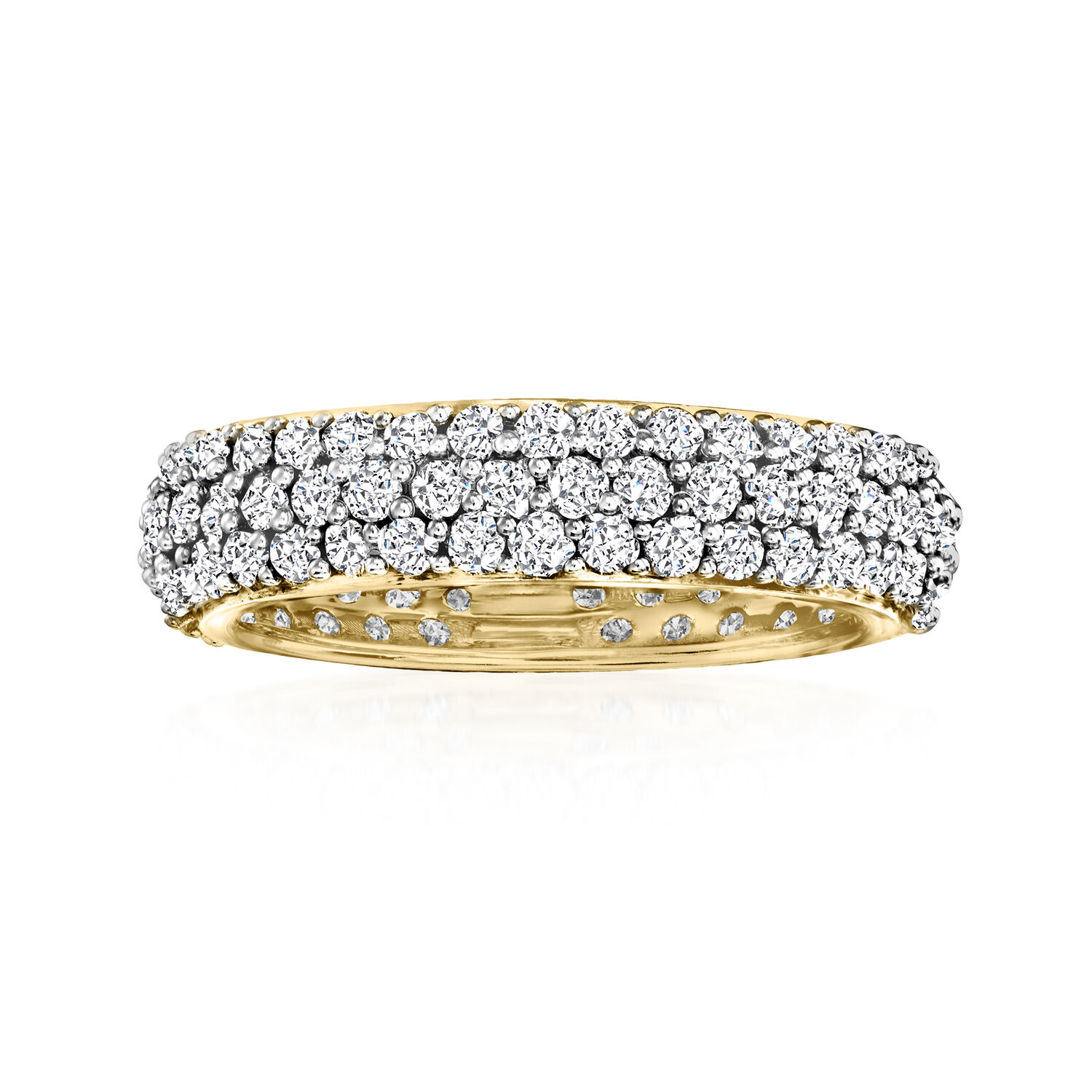 2.00 ct. t.w. Pave Diamond Eternity Band Ring in 14kt Yellow Gold. Size 5