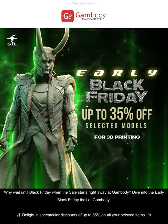 🌚 Early Black Friday Spectacular: Up to 35% Off Your Favorites at Gambody! 🌚