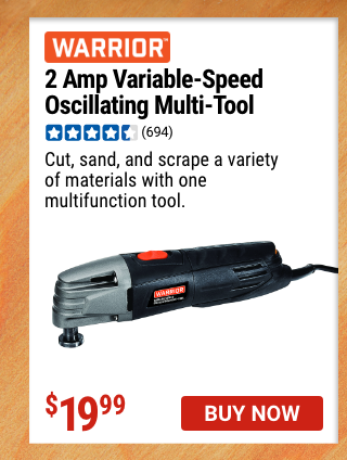 WARRIOR: 2 Amp Variable-Speed Oscillating Multi-Tool