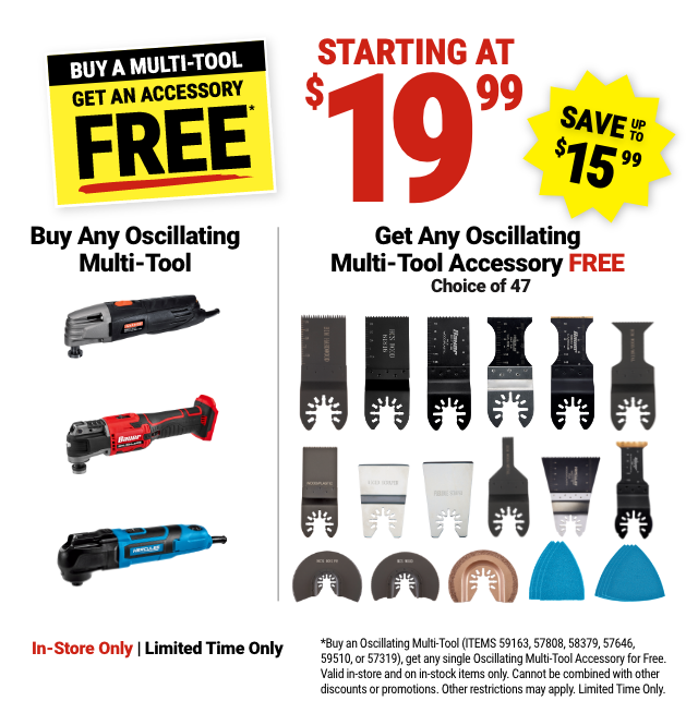 BUY A MULTI-TOOL, GET AN ACCESSORY FREE. STARTING AT $19.99