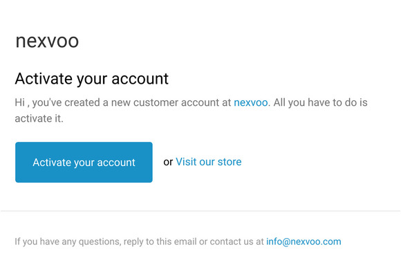 Customer account activation