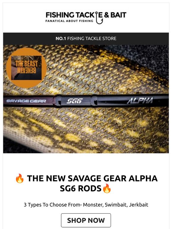 New ALPHA SG6 rod range from Savage Gear
