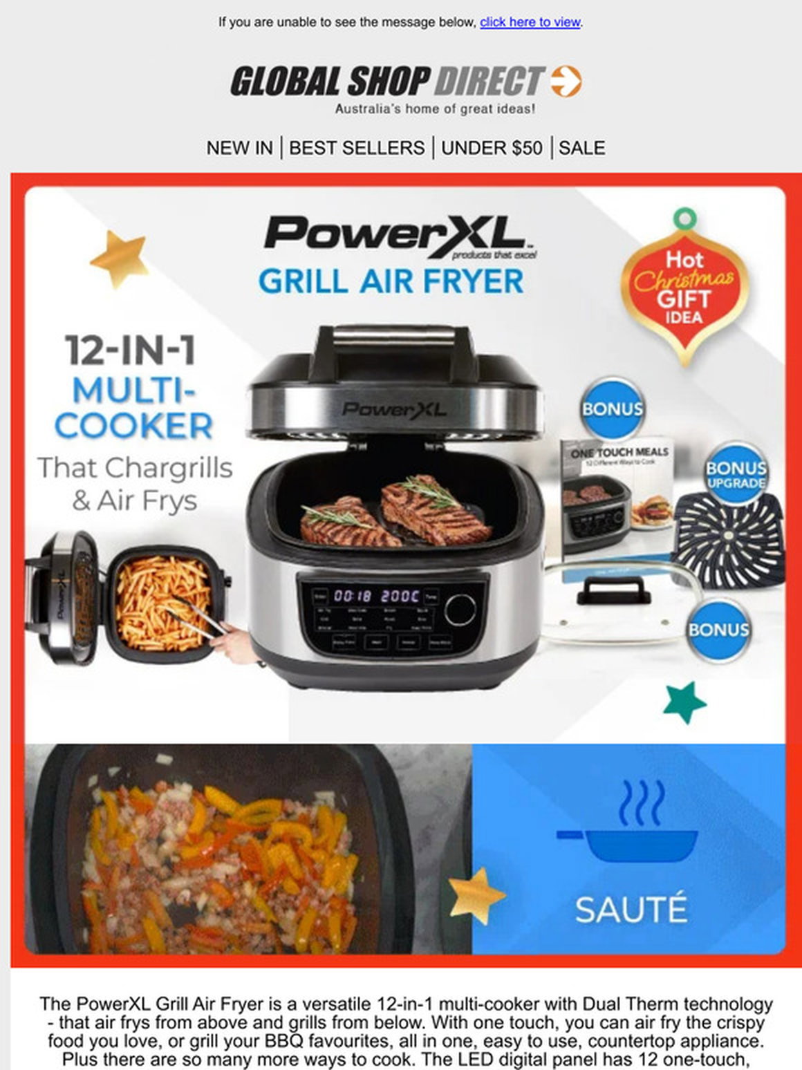 PowerXL Grill Air Fryer Oven: 12-in-1 Multi Cooker