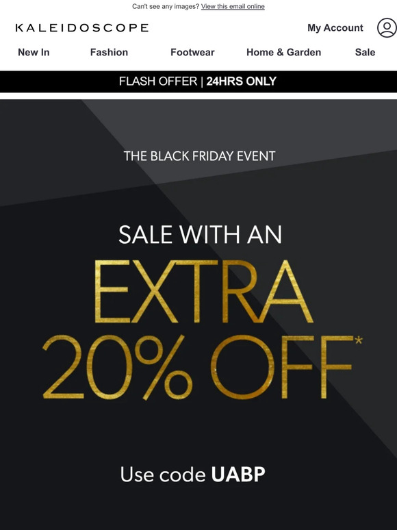 Enjoy an Extra 20% Off! 24hrs only...