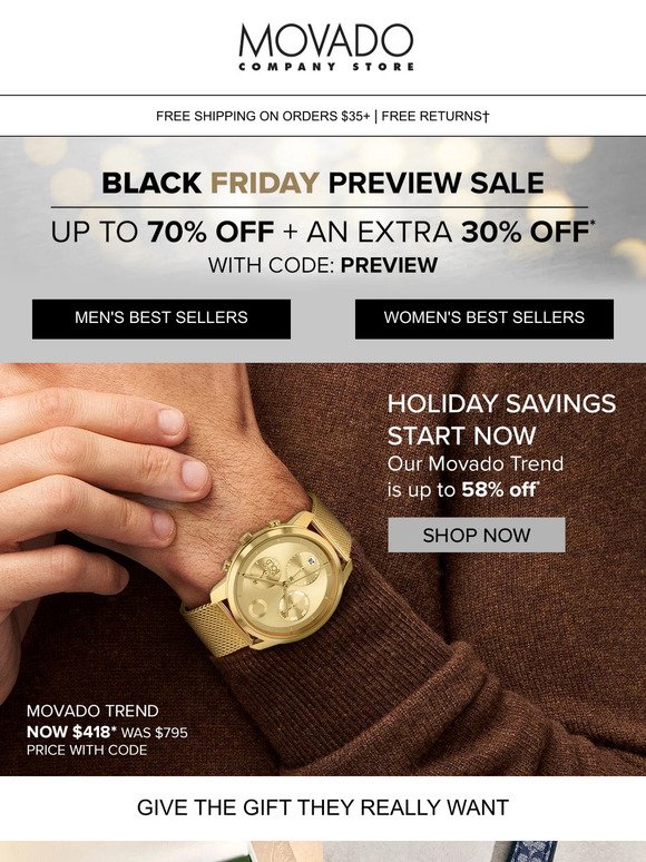 EXTRA 30% Off Starts Now! Shop Black Friday Preview
