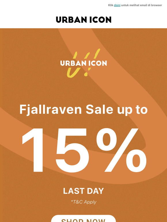 😱 Hari Terakhir Fjallraven Diskon s.d 15% OFF