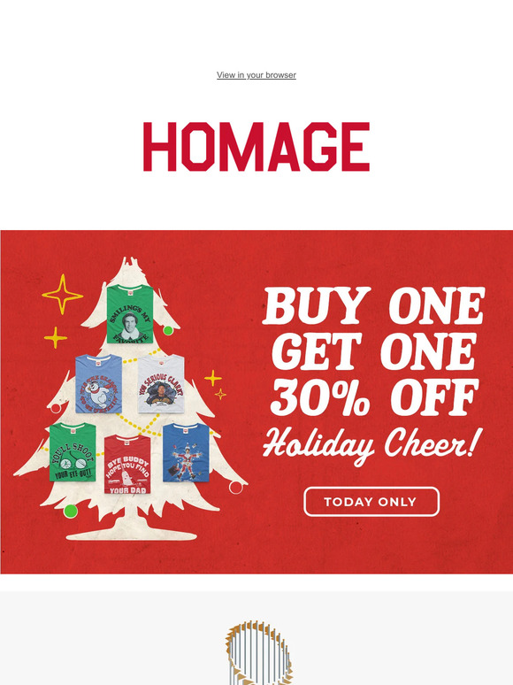 BOGO 30% OFF our holiday cheer collection!