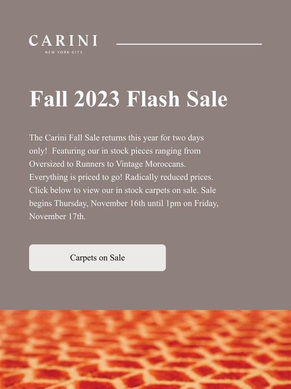 Carini Fall 2023 Flash Sale