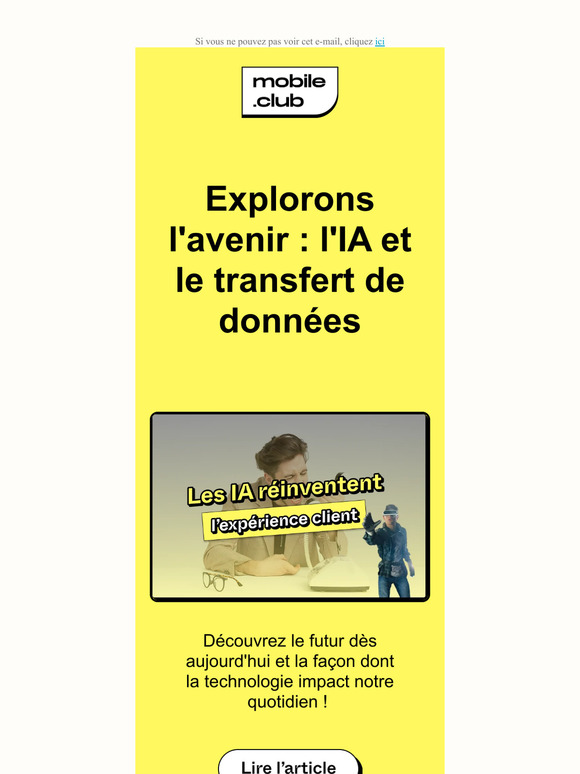 Explorons l'avenir : l'IA et le transfert de données.