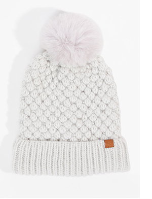 The Honeycomb Knit Pom Beanie