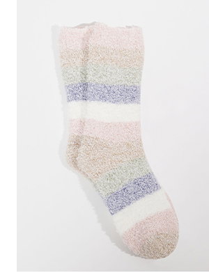 The Color Block Striped Cozy Socks