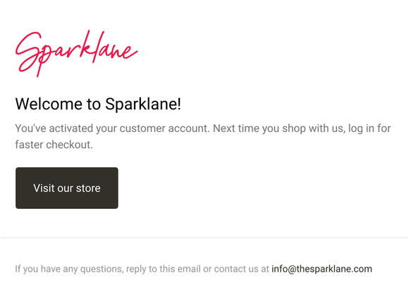 Customer account confirmation