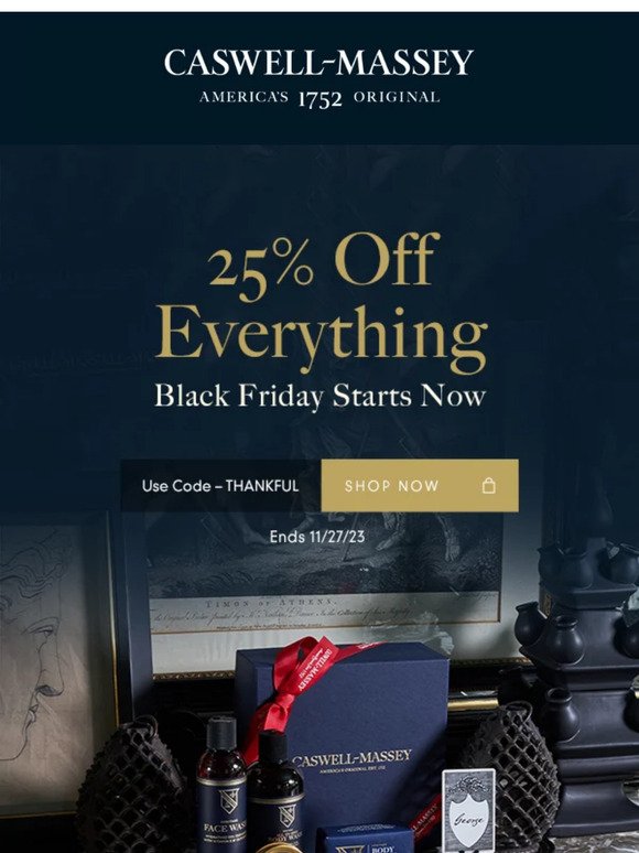 Black Friday Starts Now - 25% Off