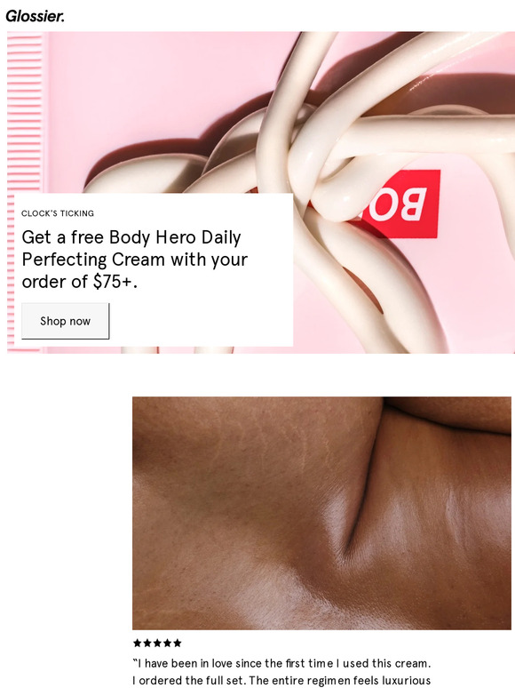 Ends tonight! Free Body Hero Daily Perfecting Cream