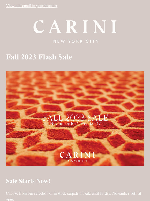 Carini Fall 2023 Sale