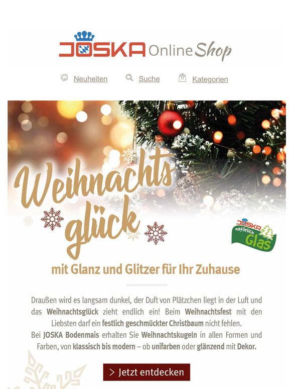 ➜ Weihnachtsglück mit Glanz und Glitzer für Ihr Zuhause!