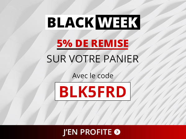 5% de remise avec le code BLK5FRD