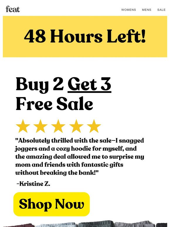 Ending Soon: Buy 2 Get 3 Free Sale
