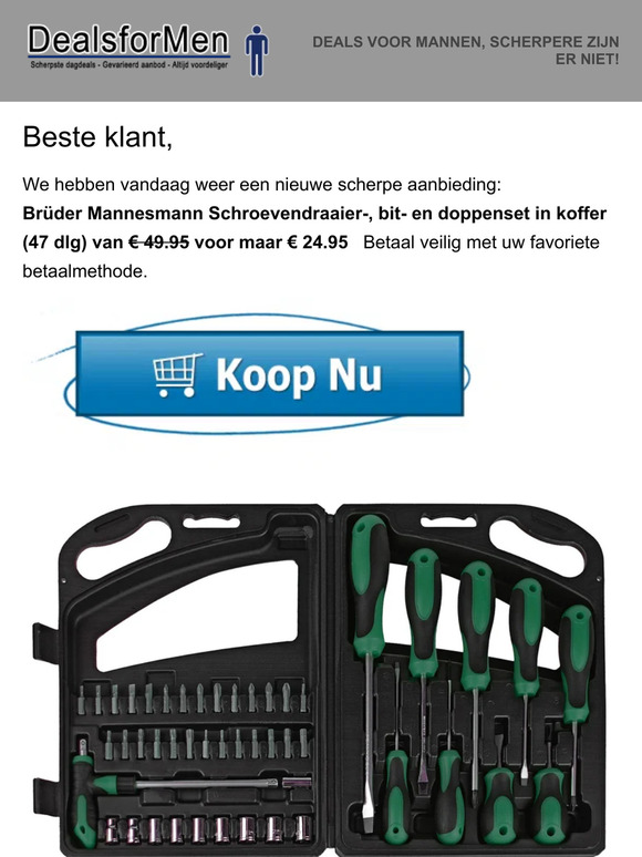 Dagaanbieding van DealsforMen