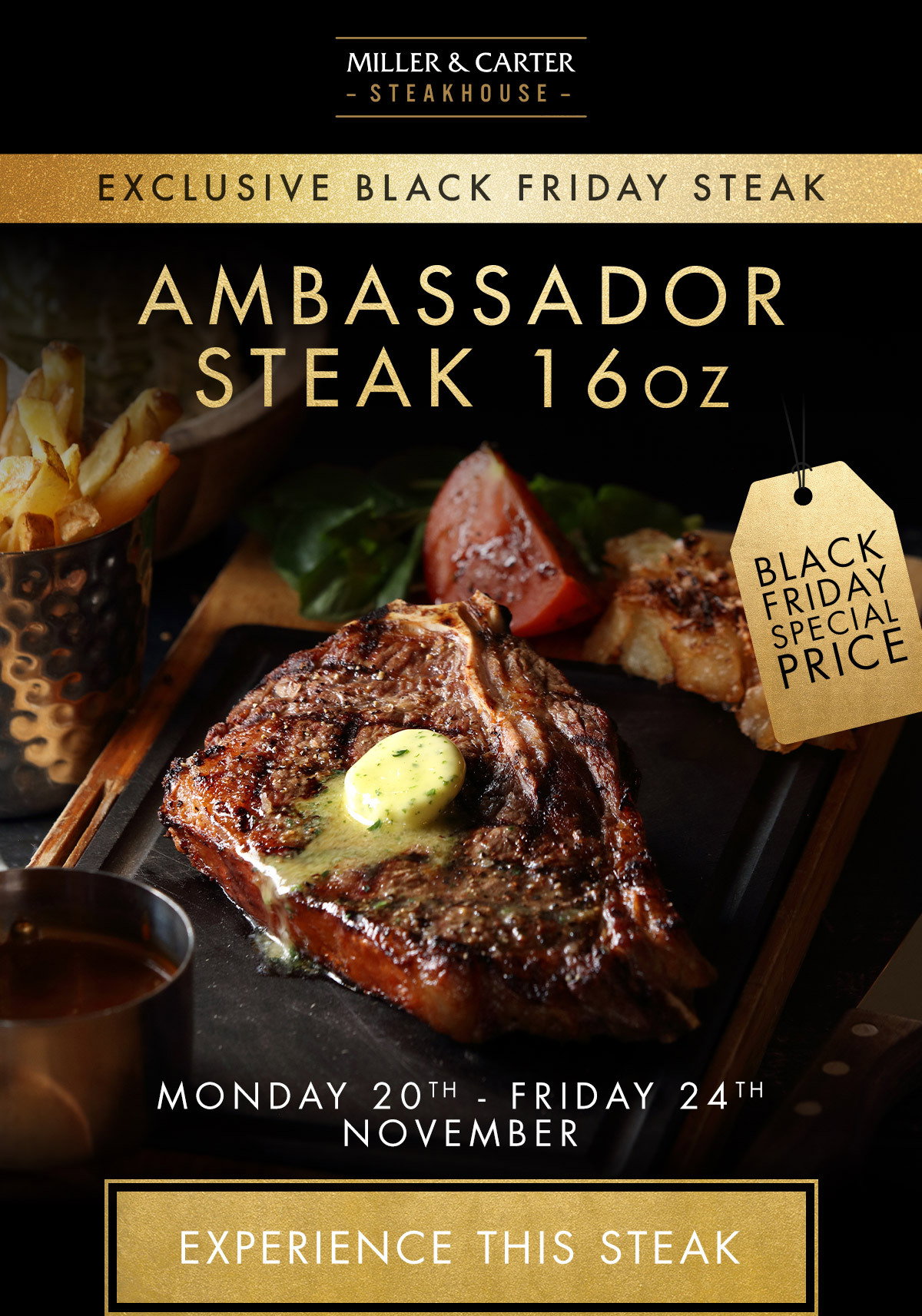Indulge in our exclusive Black Friday steak