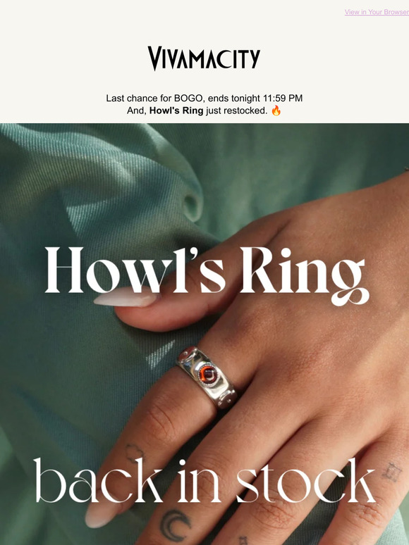 Howl's Ring is back in stock ♥️