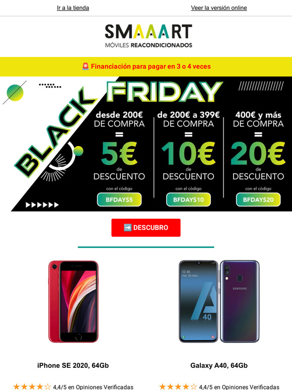 📢 Continúa la Black Week en SMAAART: ¡hasta 20 € de descuento!