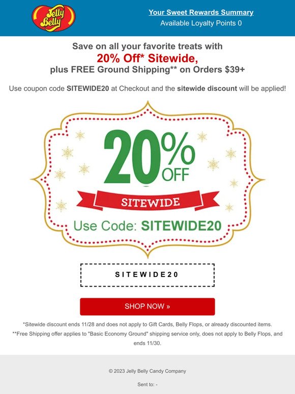 Early Access Cyber Monday Savings : Enjoy 20% OFF Sitewide! (Plus, FREE Shipping on Orders $39+)