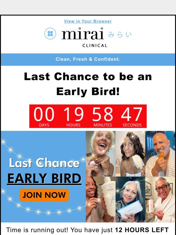 ONLY 12 HOURS LEFT ⏰ Last Chance to be an Early Bird