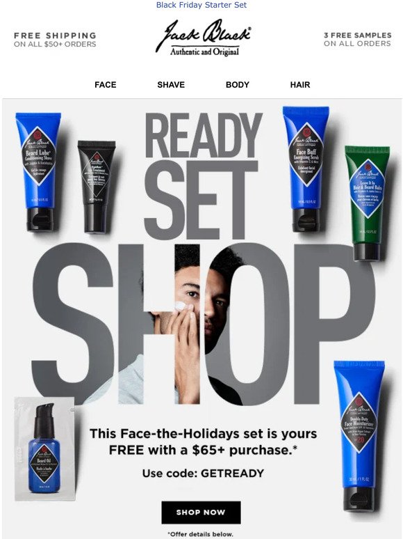Almost gone: FREE Face-The-Holidays Starter Set