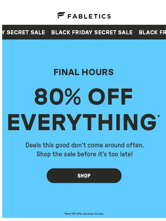 [FINAL HOURS] 80% Off Everything