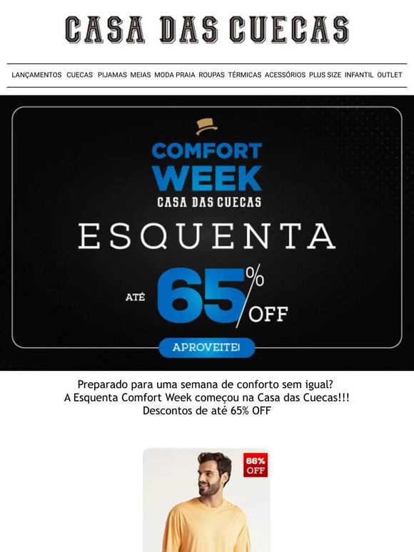 Últimos dias com até 65% OFF