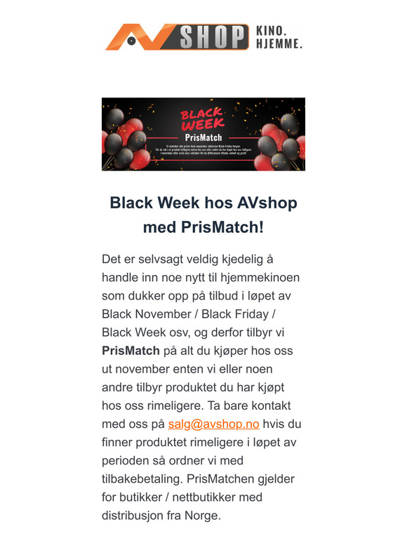 Black Week med PrisMatch
