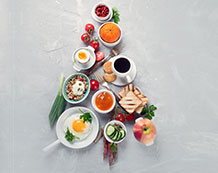 Image of nutritious foods displayed on a table.