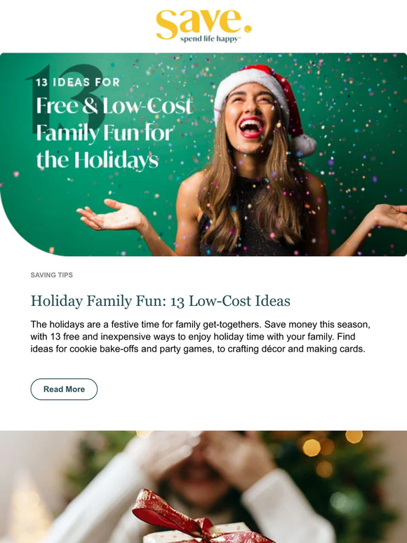 Save for Upcoming Holidays: Gifts, Food, & More