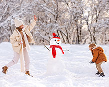 Image of kids playing in the snow.