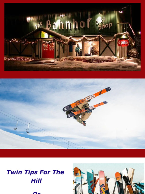 Attention Twin Tipper's!  We've got got you covered whether your on the slope or in the park. Bahnhof has the best selection of Twin Tips in the North
