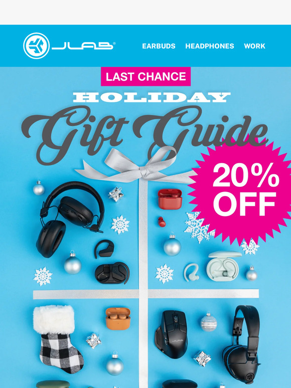 Hurry, Save 20% on JLab Holiday Gifts!